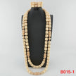 Nigerian Bridal Coral Jewellery Set | Crystal Pillar Beads | Necklace, Earrings & Bracelet