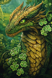 Shamrock Dragon Canvas