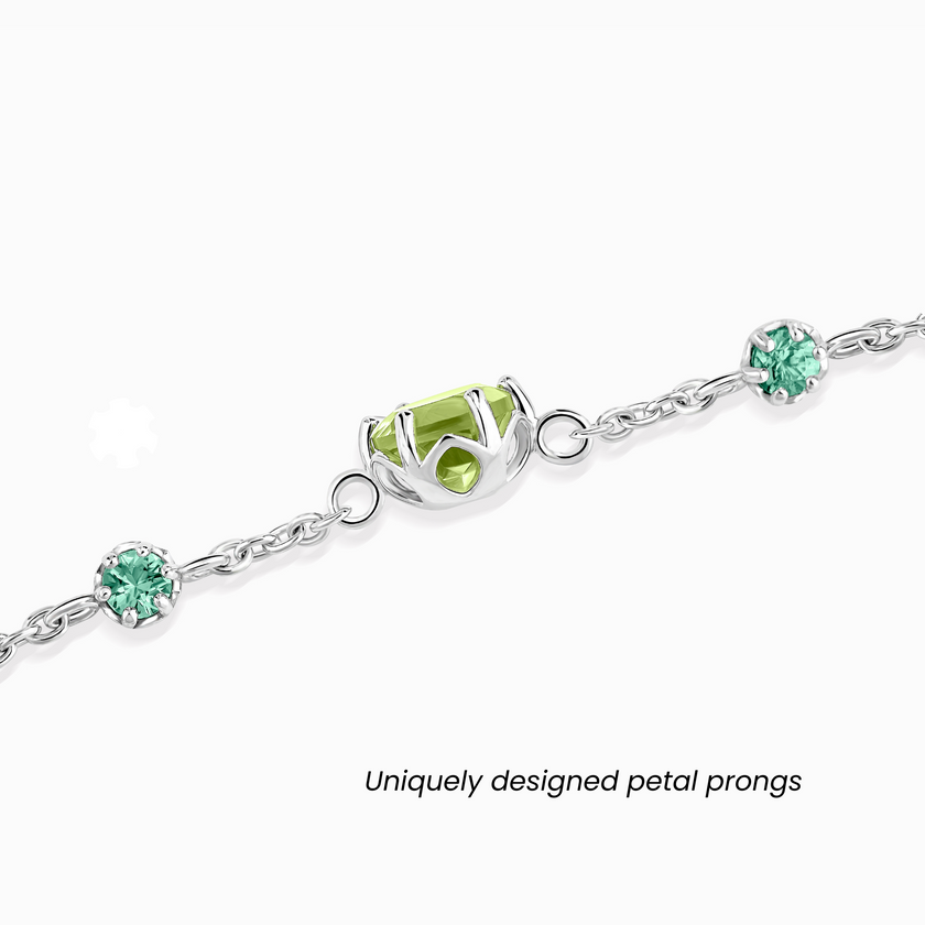 Schmuckset aus Smaragd & Peridot in Sterlingsilber