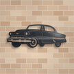 1950s Classic Car Metal Wall Art – 30cm | Gloss Black Steel
