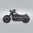 Classic Chopper Motorbike Metal Wall Art – 30cm | Gloss Black
