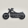 Classic Chopper Motorbike Metal Wall Art – 30cm | Gloss Black