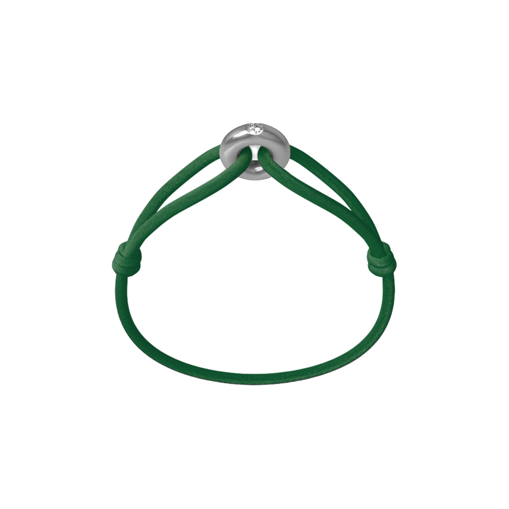 Silver Soho Diamond Cord Bracelet