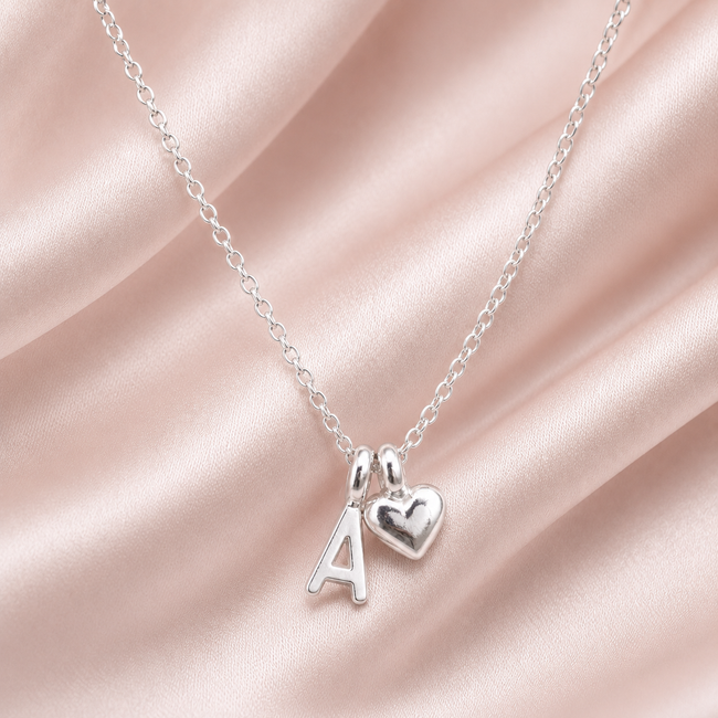 Mini Heart With Initial