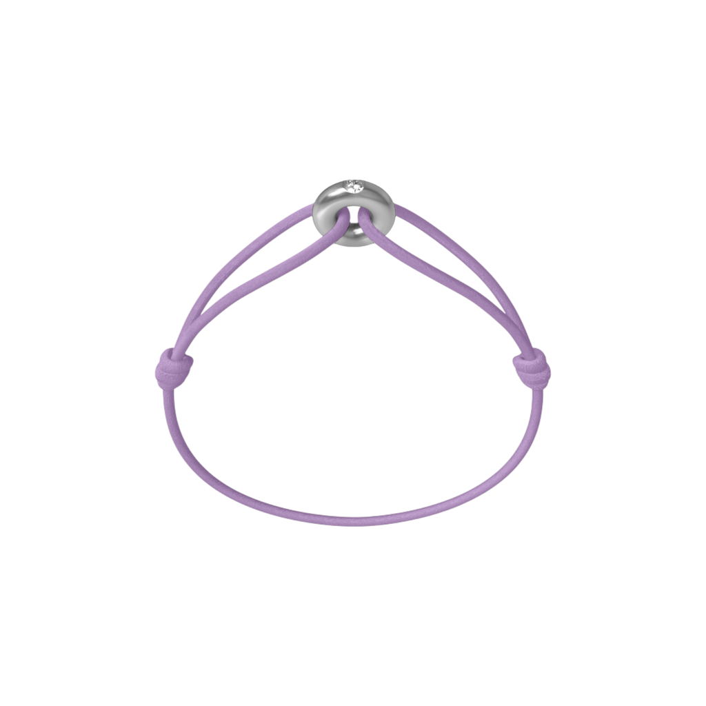 Mini Silver Soho Diamond Cord Bracelet