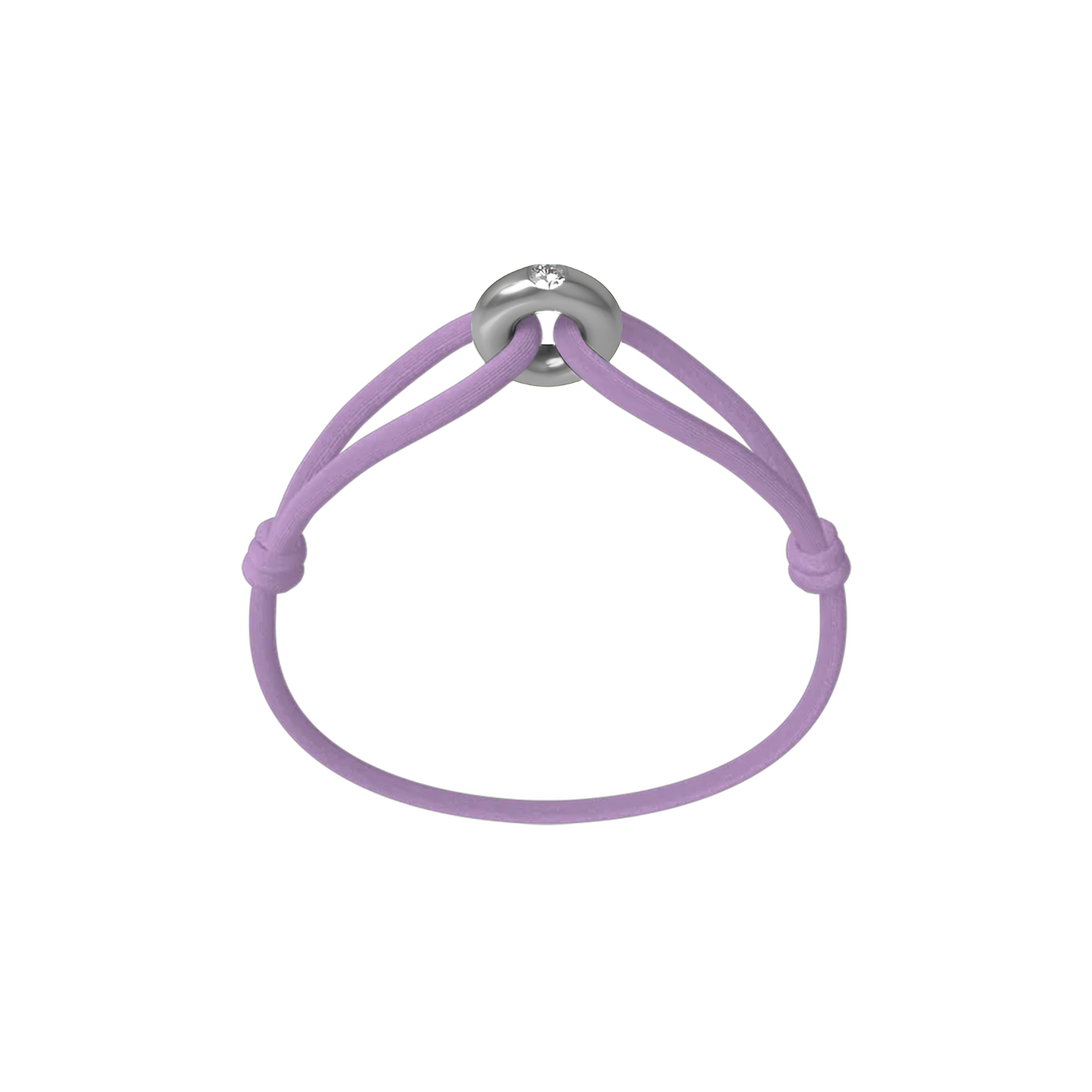 Silver Soho Diamond Cord Bracelet