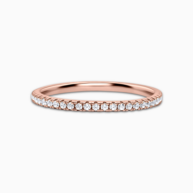 Thin Full Eternity Ring (1.2 mm) in Rose Gold