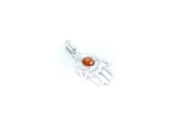 Small Amber Hamsa Pendant