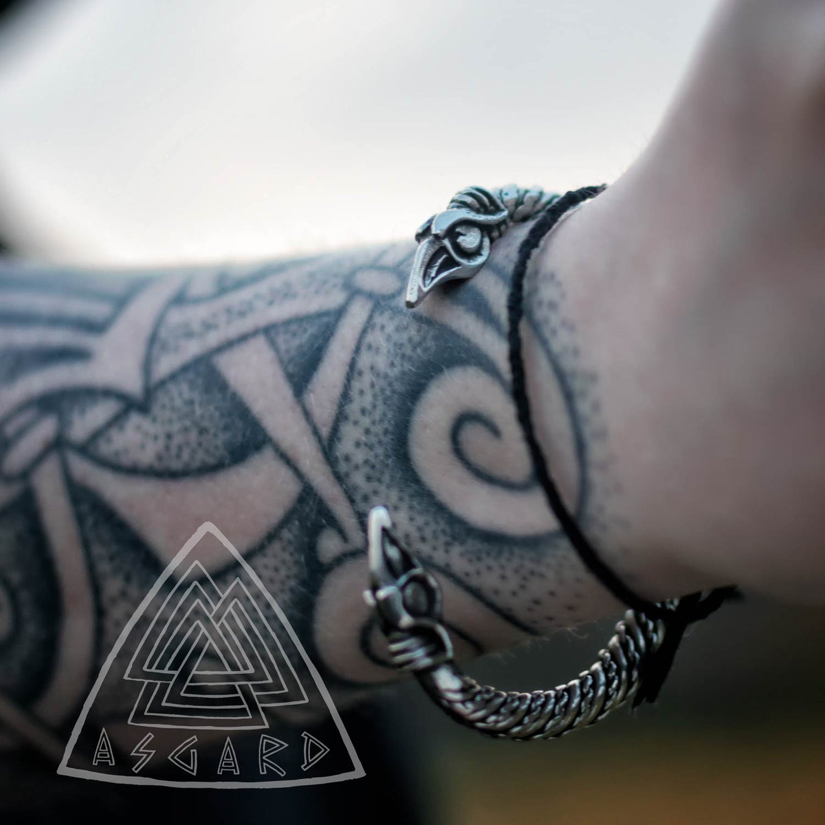 Small Odin's Raven (Huginn & Muninn) Bracelet