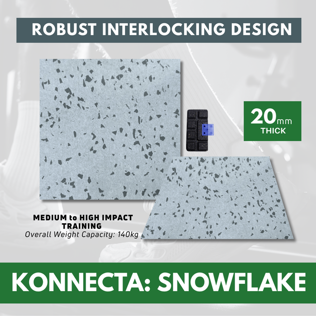 20mm Konnecta Snowflake selbstverriegelnde Bodenmatte für Fitnessstudios