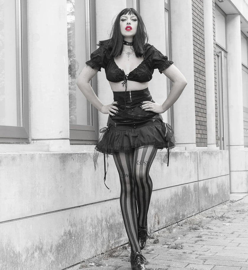 Pamela Mann Solid Sheer Stripe Tights