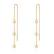 Gold Sparkling Star Threader Earrings