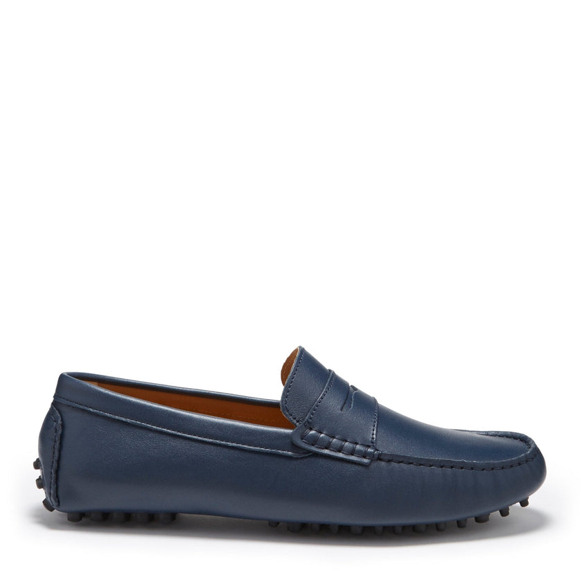 Penny Driving Loafers, french navy leather