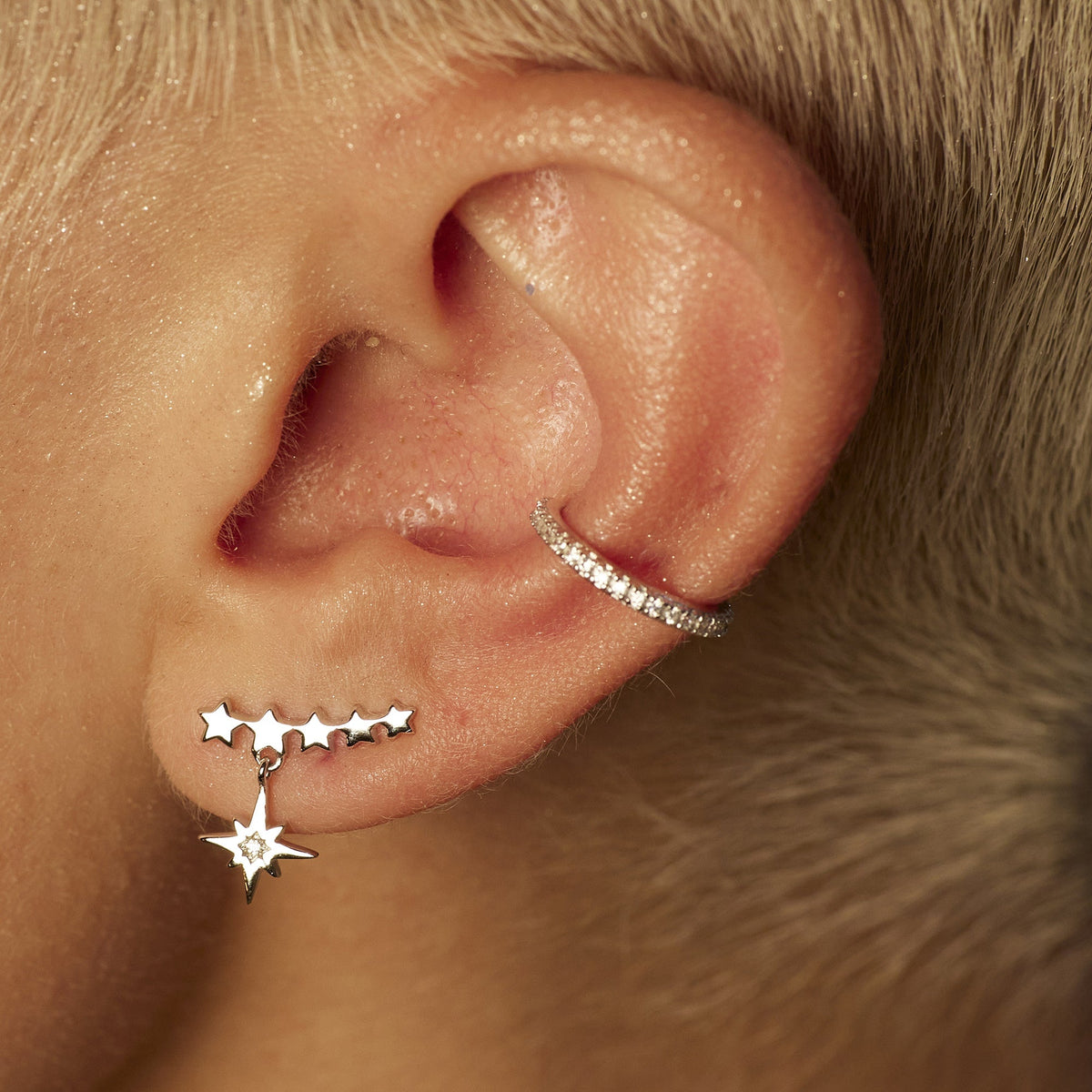 Slim Sparkling Single Ear Cuff