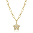 Solid Gold Necklace – Starlight Link Chain – 14ct Gold