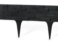 Lawn Edging, Plastic Palisade Slate Effect, 2.38m, Black