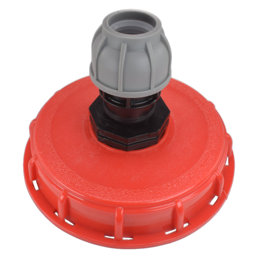 IBC 6-inch Cap Kit with 20mm MDPE Straight
