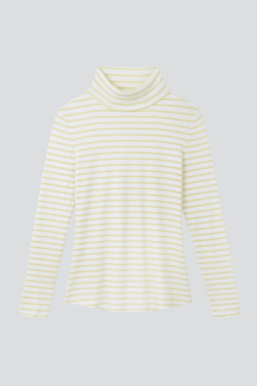 Striped Cotton Roll Neck