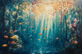 Submerged Woodland Canvas