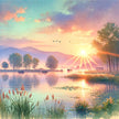 Sunrise Over Masazir Lake Canvas