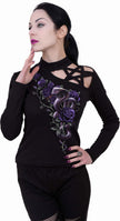 COBRA ROSES - Pentagram Shoulder Longsleeve Top