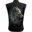 CELTIC WOLF - Sleeveless Stone Washed Worker Black