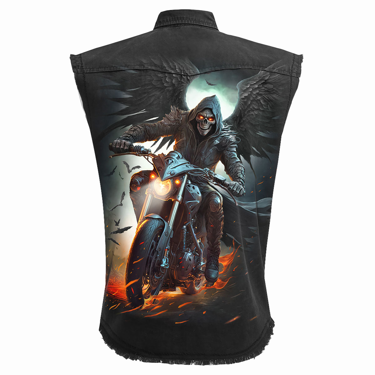 NIGHT RIDER - Ärmelloser, stonewashed Arbeits-Body Schwarz