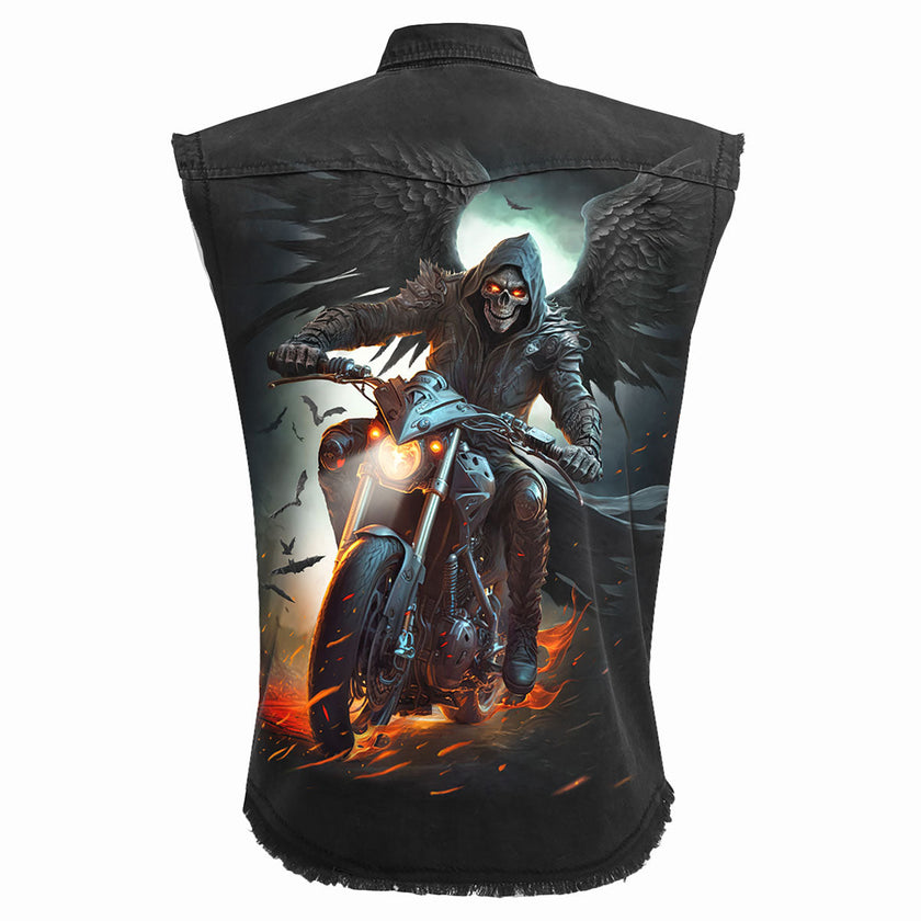 NIGHT RIDER - Ärmelloser, stonewashed Arbeits-Body Schwarz