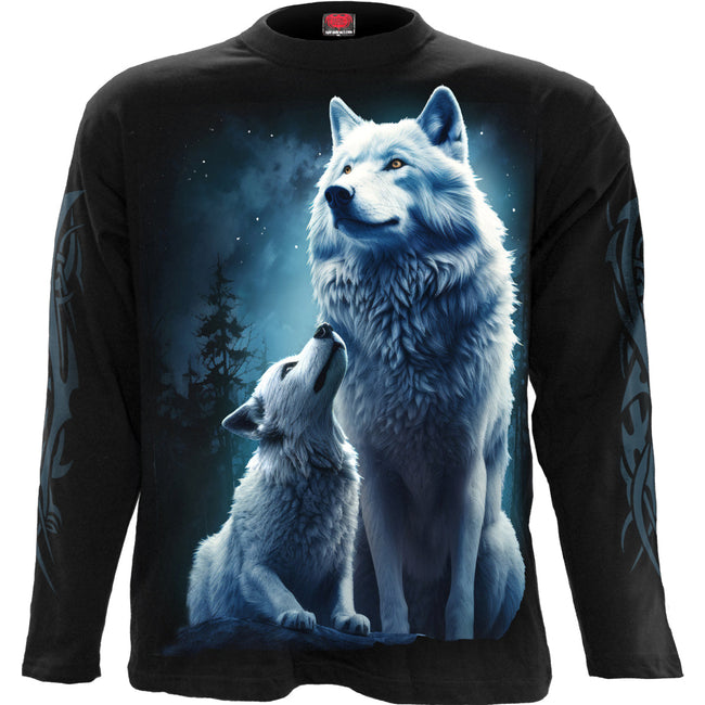WOLF GUARDIAN - Langarm-T-Shirt Schwarz