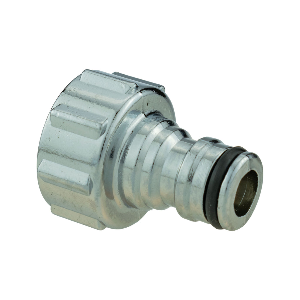 Tap Connector Snap On Male - 3/4" BSPF Metal Chrome