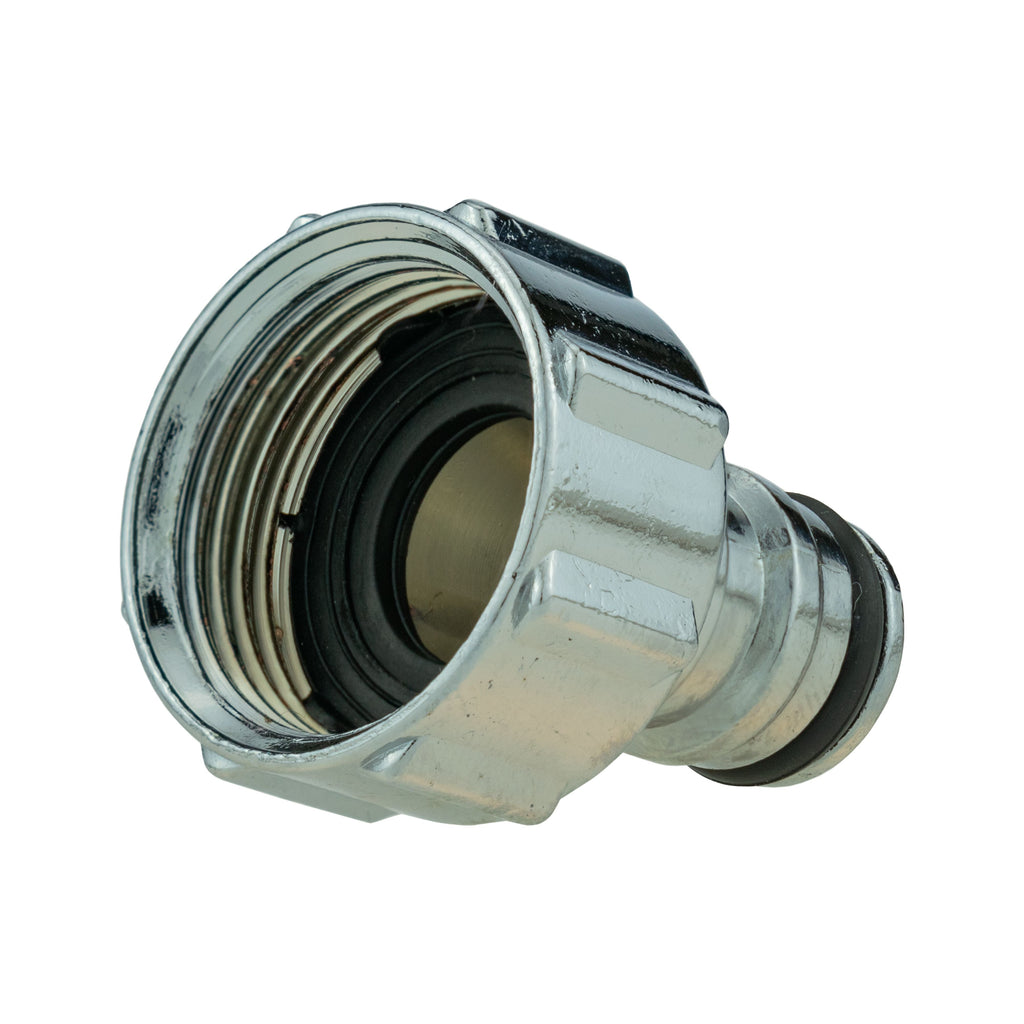 Tap Connector Snap On Male - 3/4" BSPF Metal Chrome