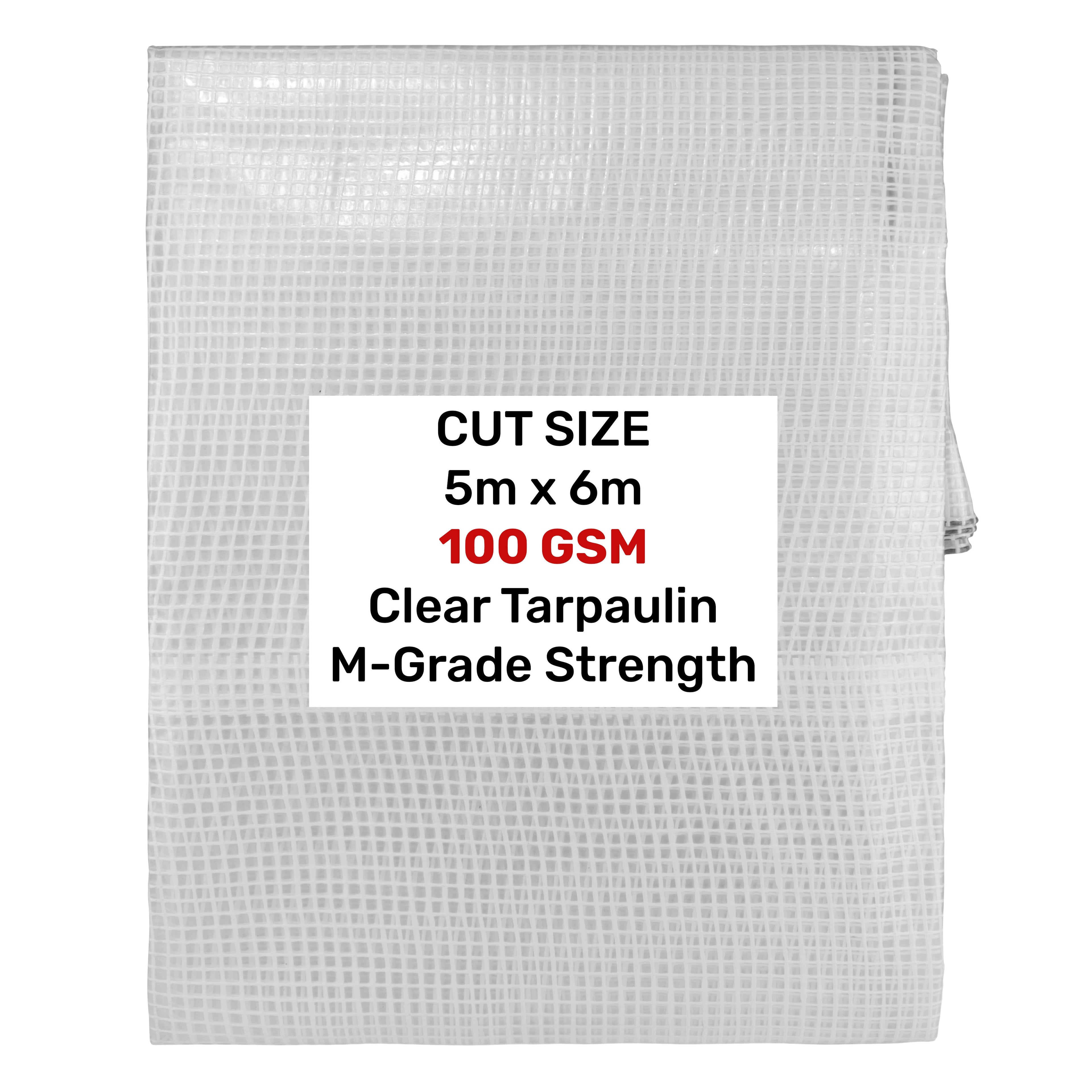 Clear M-Grade Tarpaulin 5m x 6m