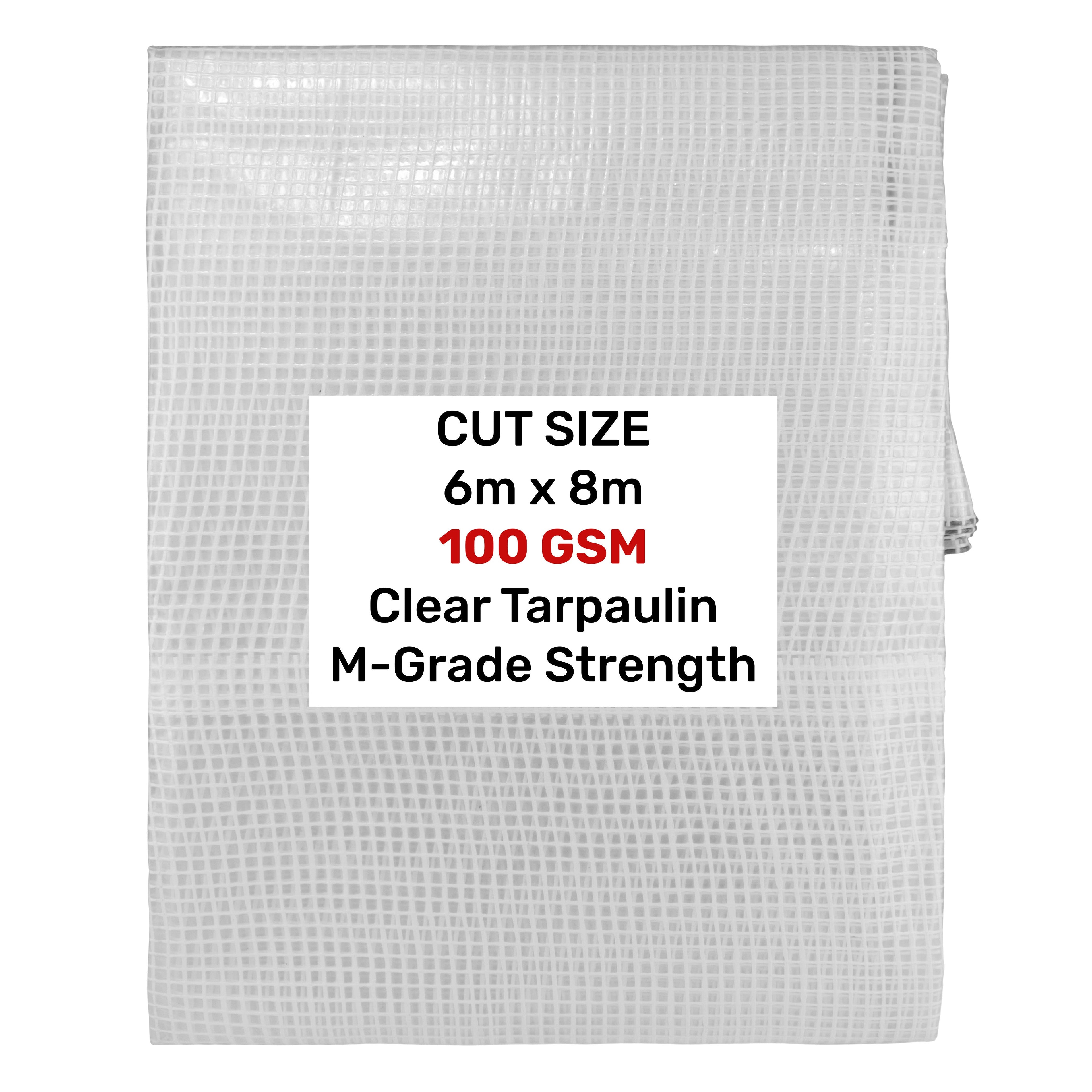 Clear M-Grade Tarpaulin 6m x 8m