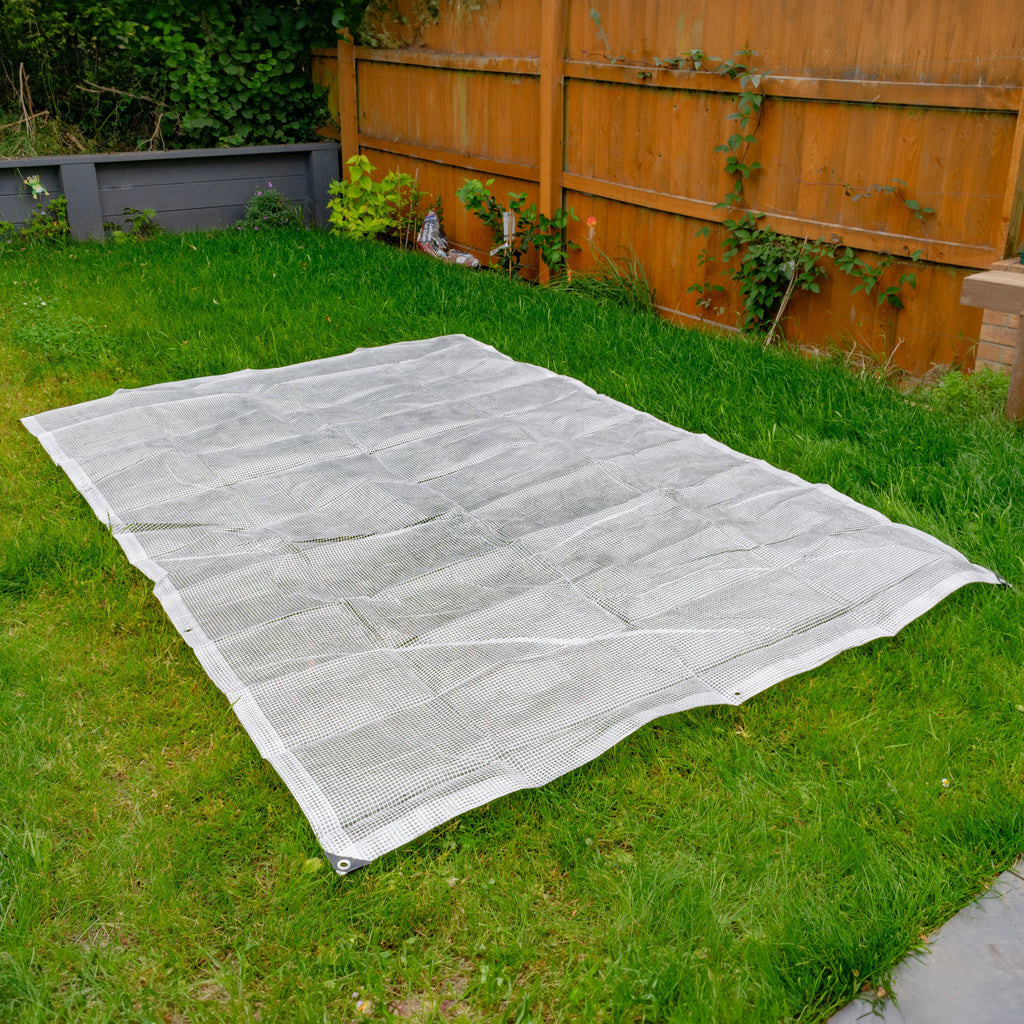 Clear M-Grade Tarpaulin with 10 x 6" Bungee Balls (Black)
