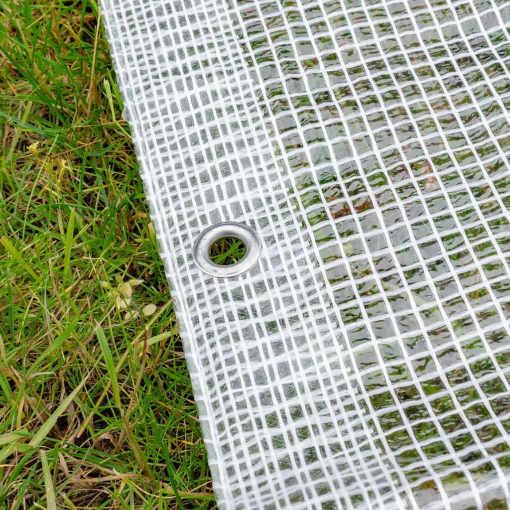 Clear M-Grade Tarpaulin with 10 Metres of 8mm Bungee Rope