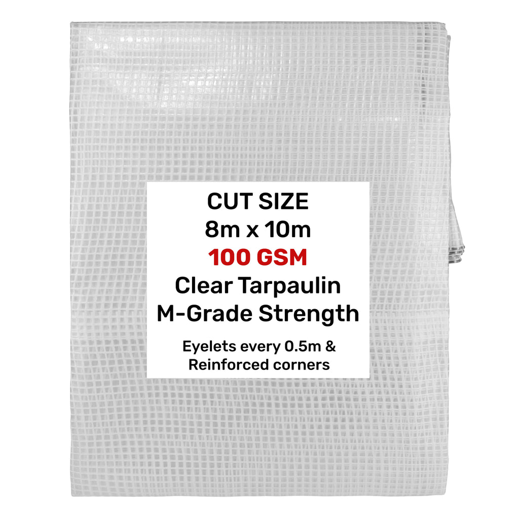 Clear M-Grade Tarpaulin 8m x 10m