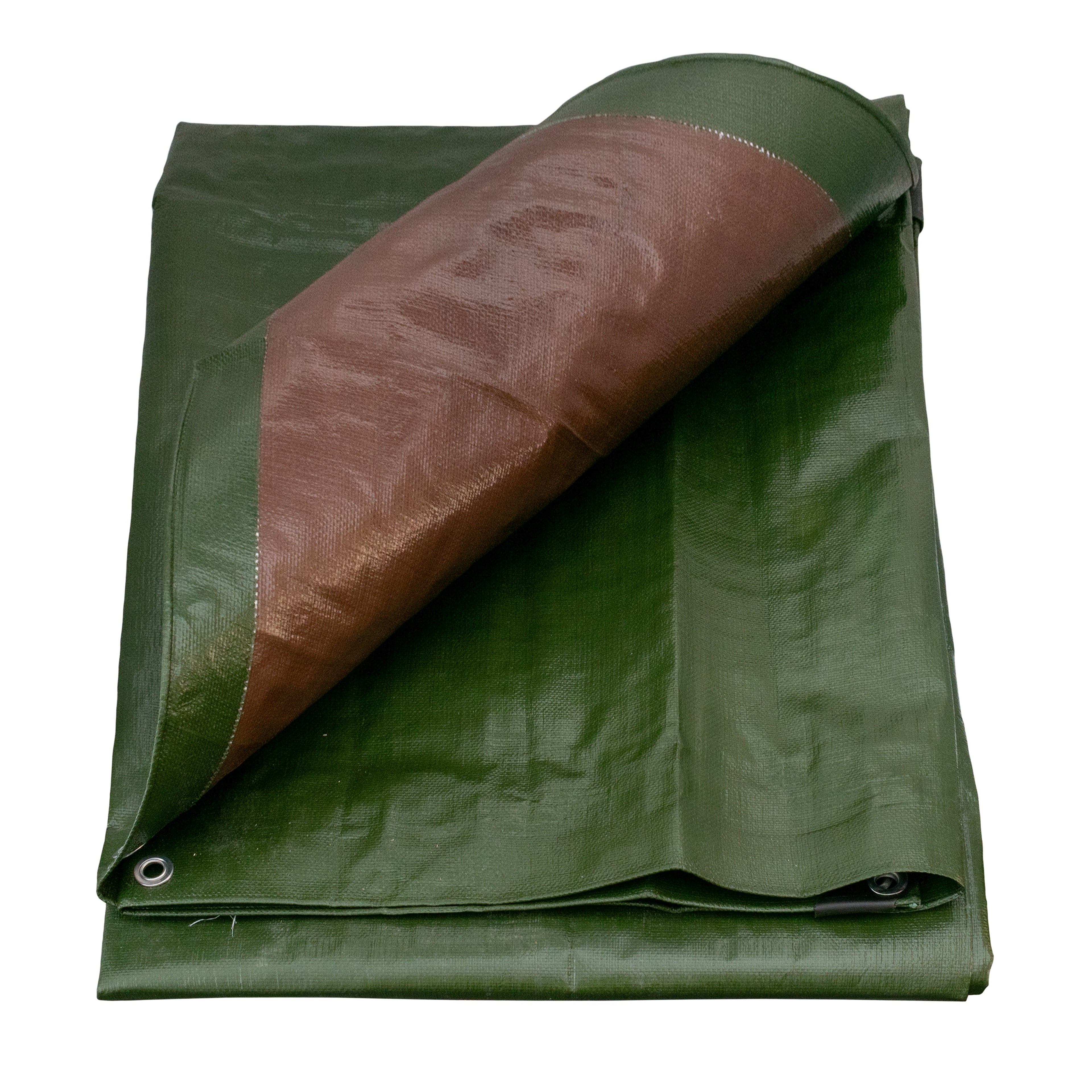 Green/Brown L-Grade Tarpaulin 5m x 8m