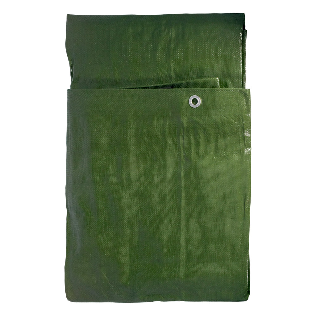 Green/Brown L-Grade Tarpaulin 6m x 10m