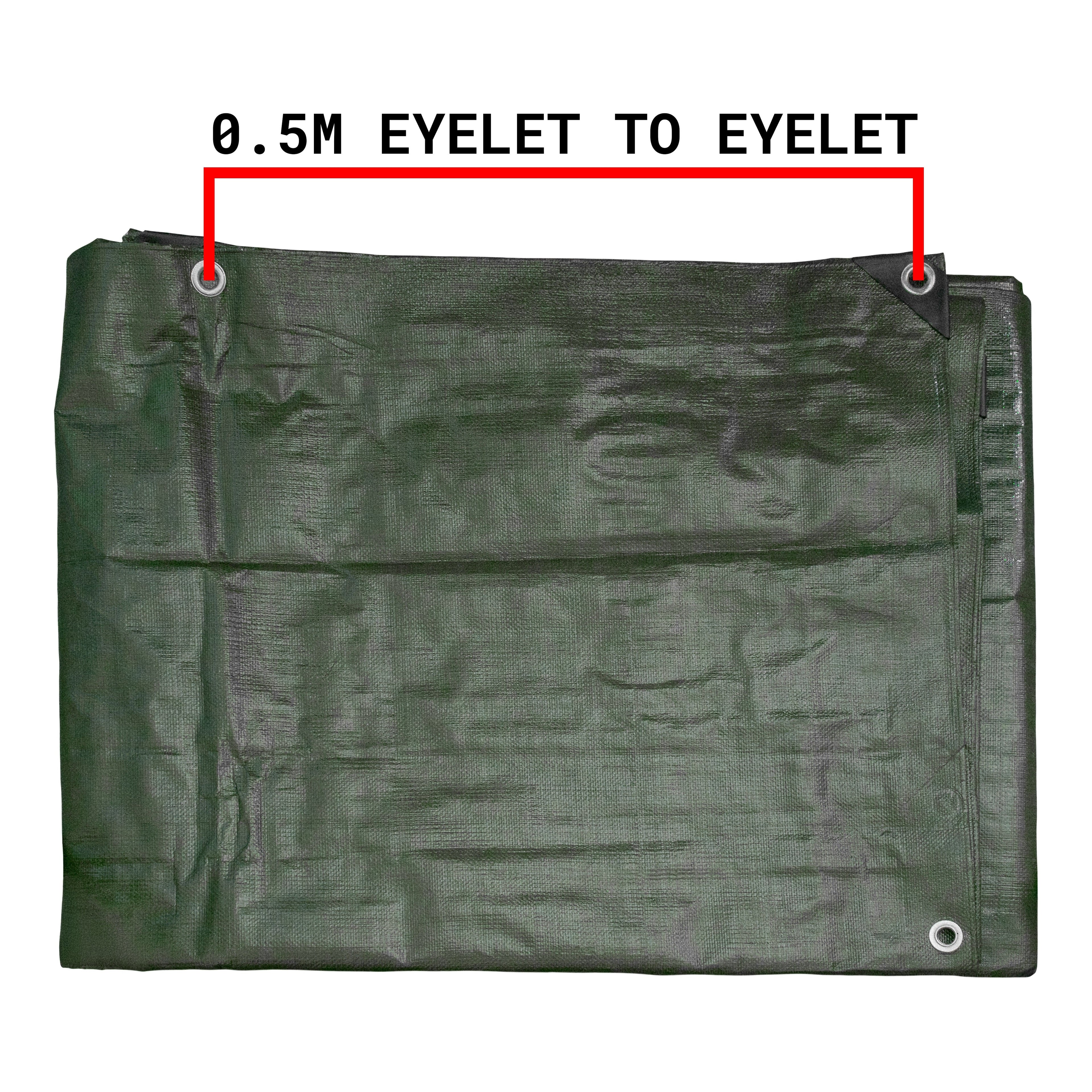 Green/Brown L-Grade Tarpaulin 8m x 10m