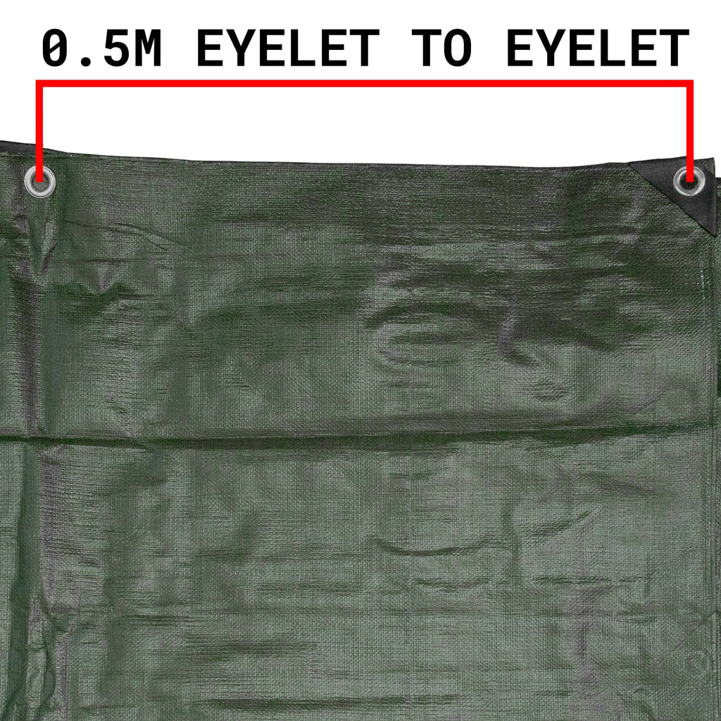 Green/Brown L-Grade Tarpaulin 5m x 8m