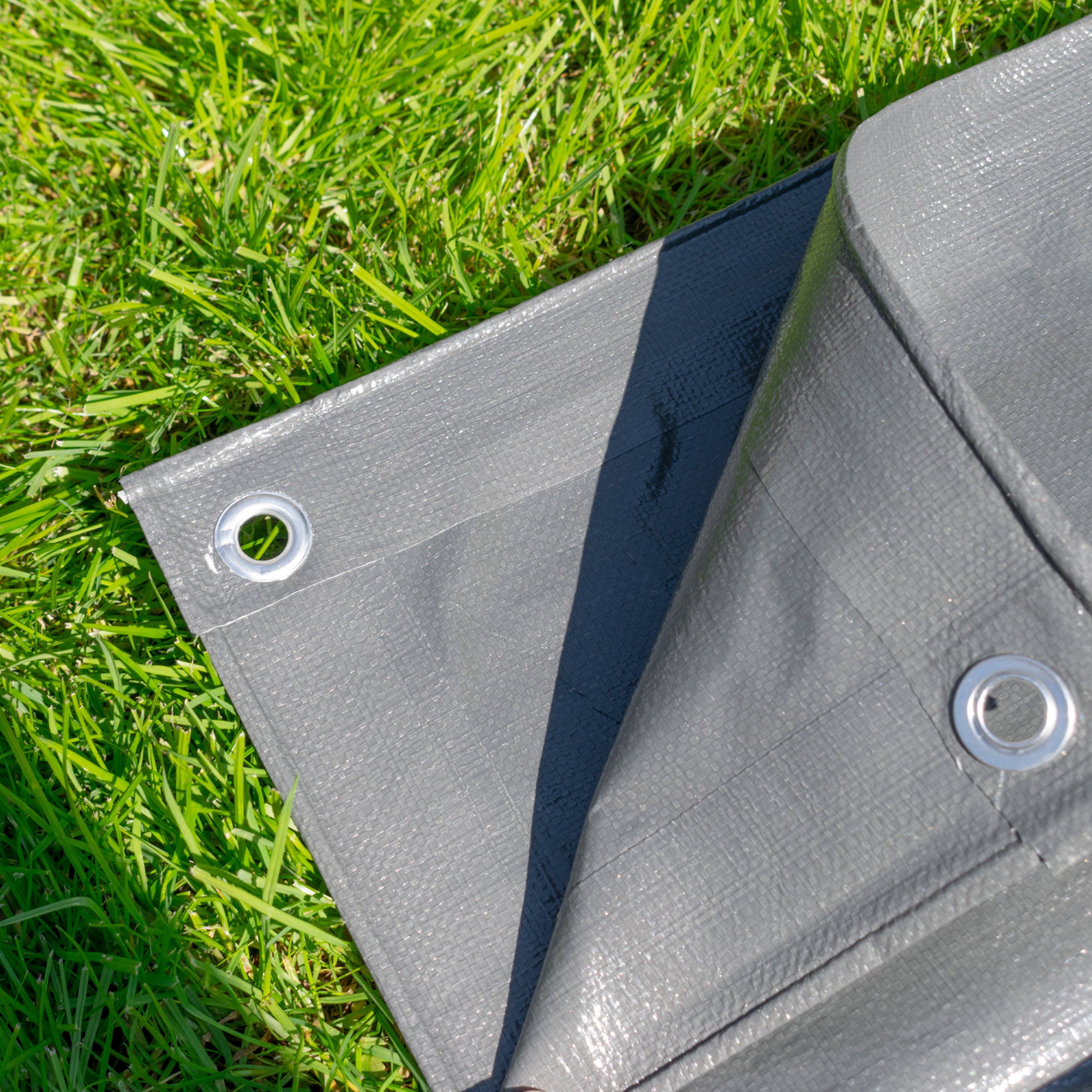Grey L-Grade Tarpaulin 2m x 2m