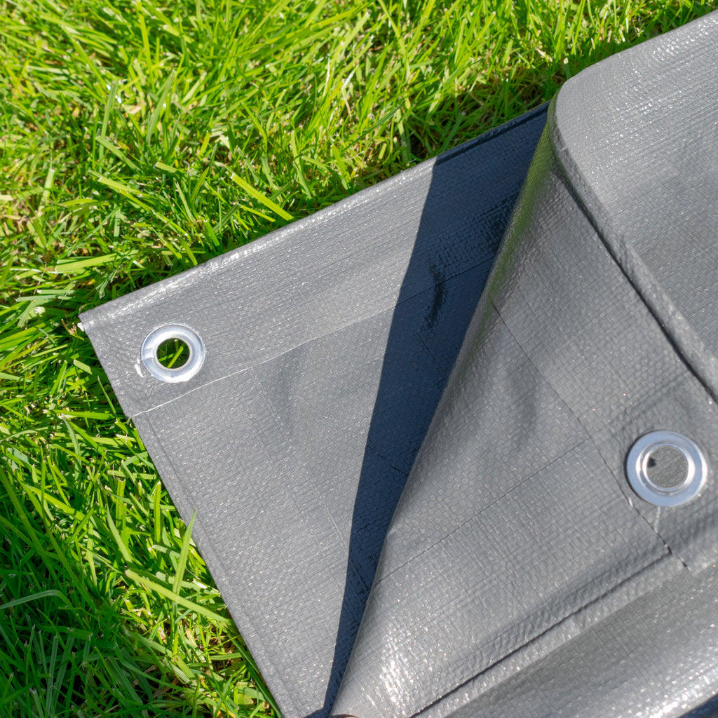 Grey L-Grade Tarpaulin 8m x 12m