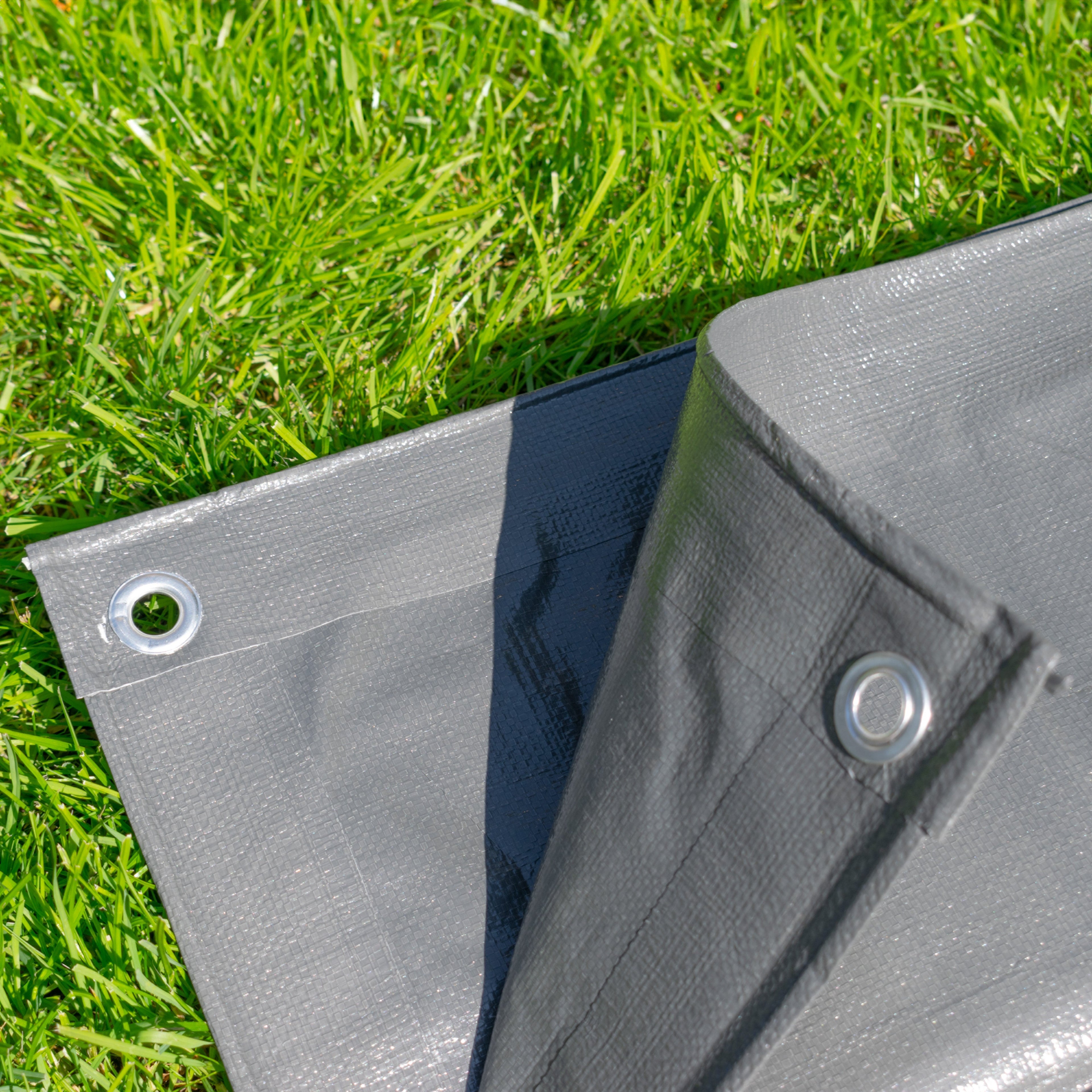 Grey L-Grade Tarpaulin 3m x 5m