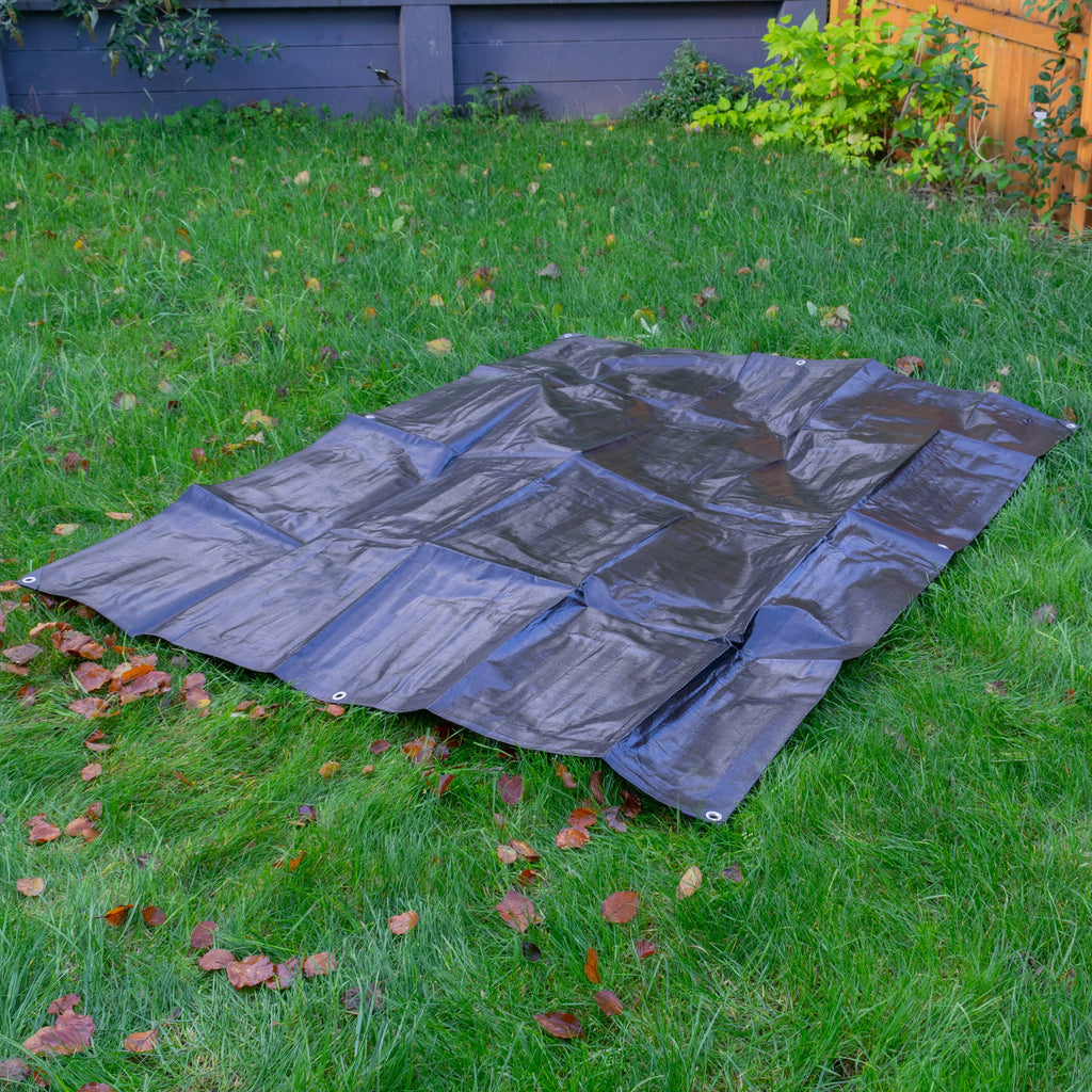 Black/Silver L-Grade Tarpaulin 4m x 4m