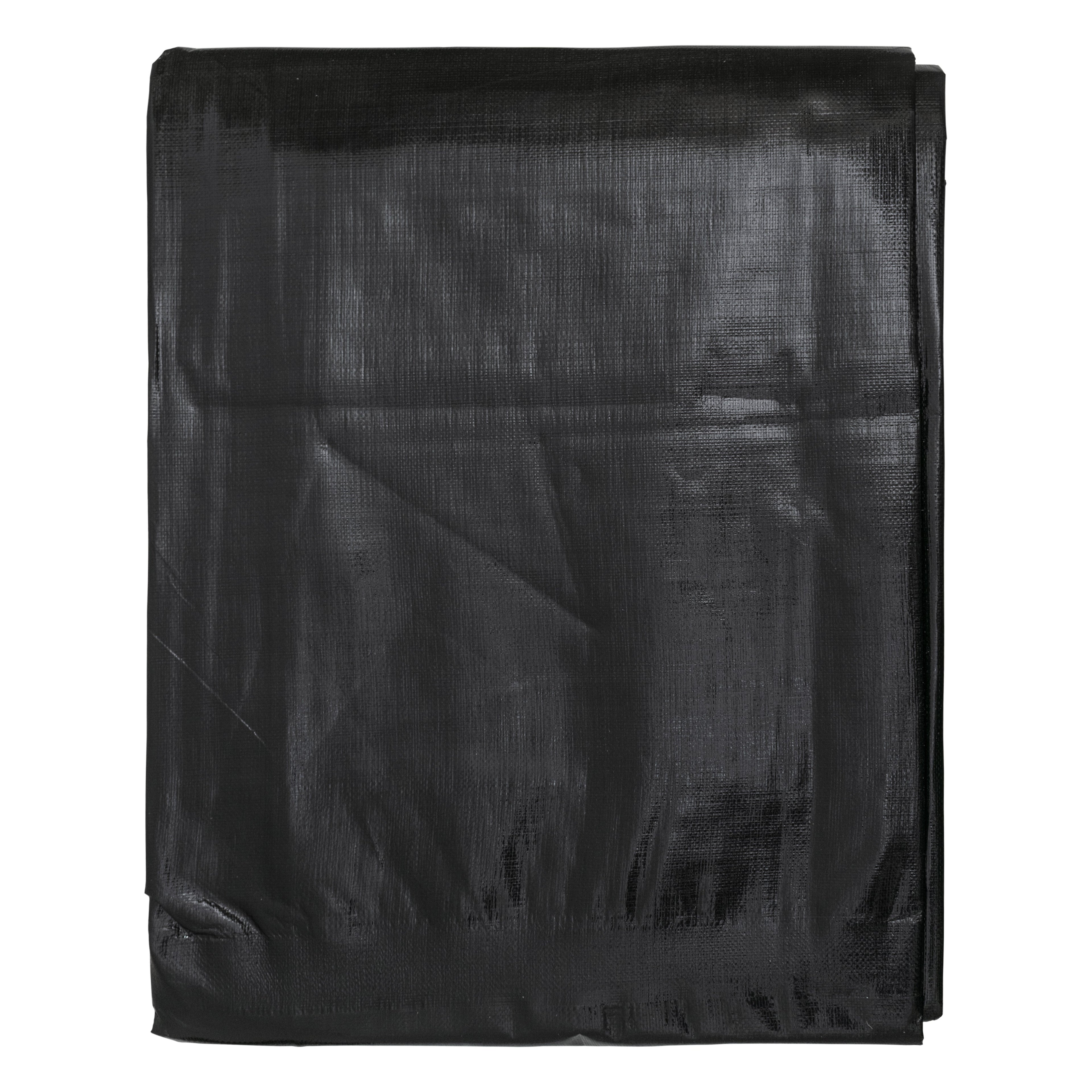 Black/Silver L-Grade Tarpaulin with 10 x 6" Bungee Balls (Black)