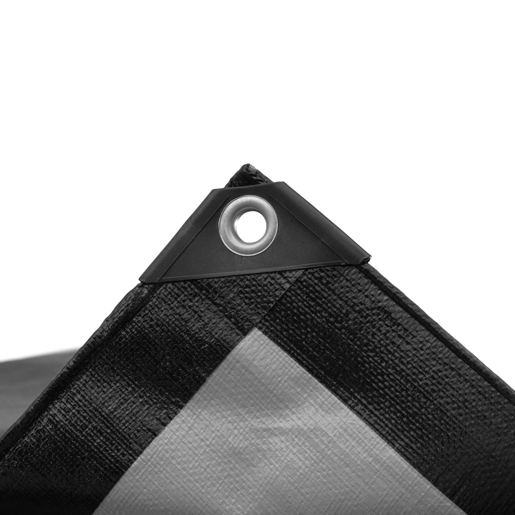 Black/Silver L-Grade Tarpaulin 2m x 3m