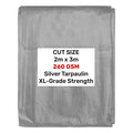 Silver XL-Grade Tarpaulin 2m x 3m