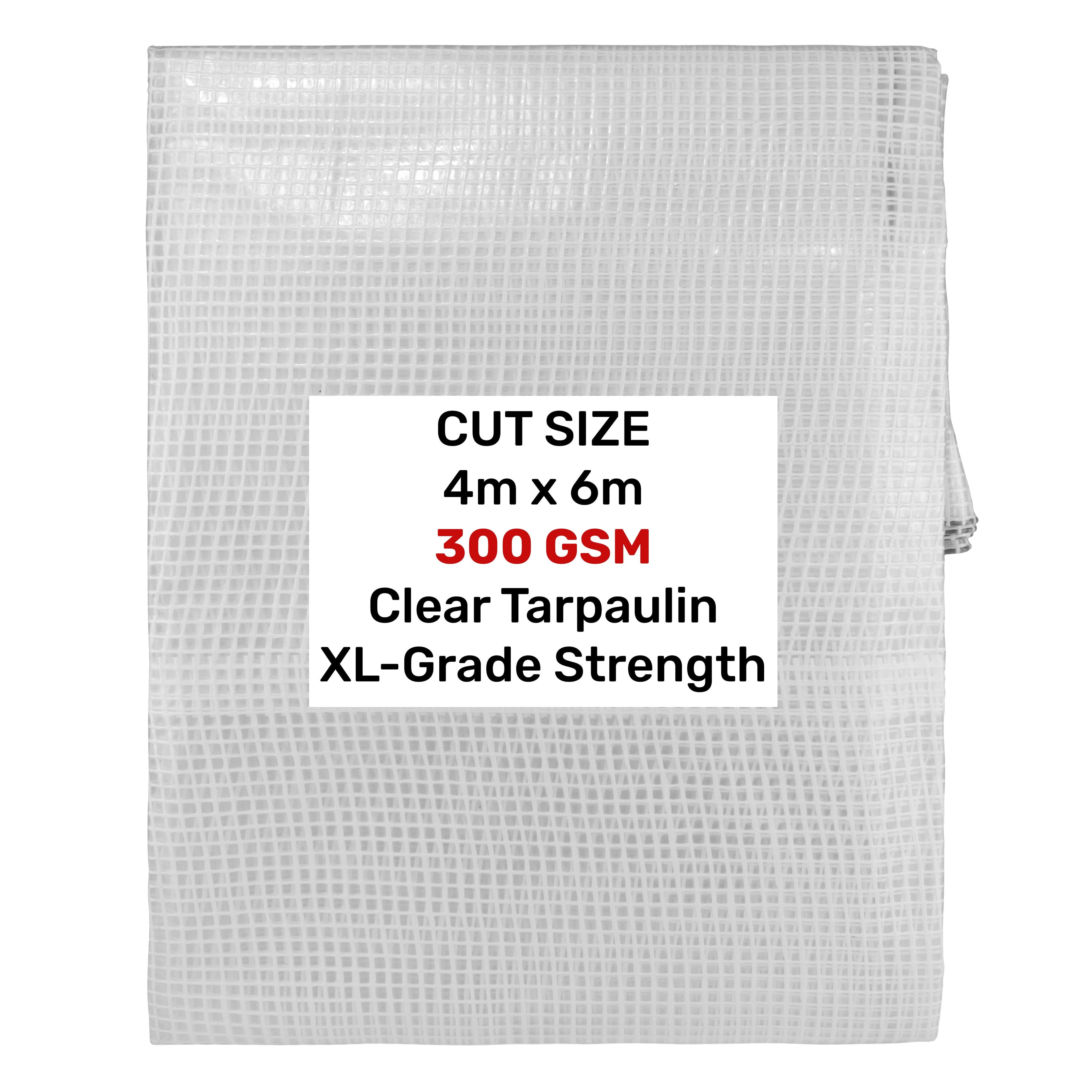 Clear XL-Grade Tarpaulin 4m x 6m