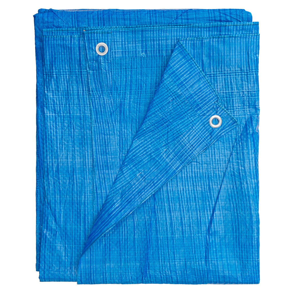 Blue S-Grade Tarpaulin with 20 x 6" Bungee Balls (White)