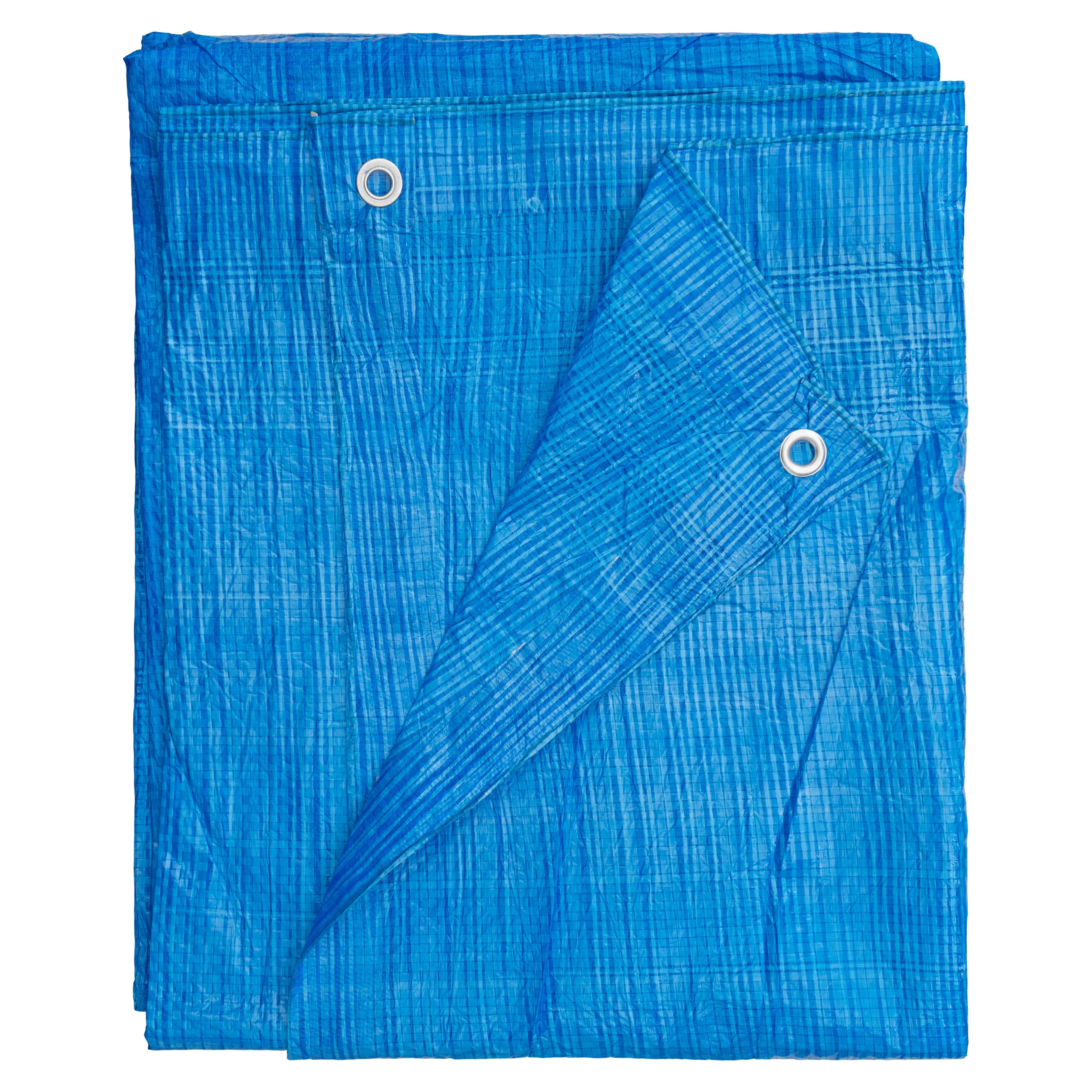 Blue S-Grade Tarpaulin with 20 x 6" Bungee Balls (White)